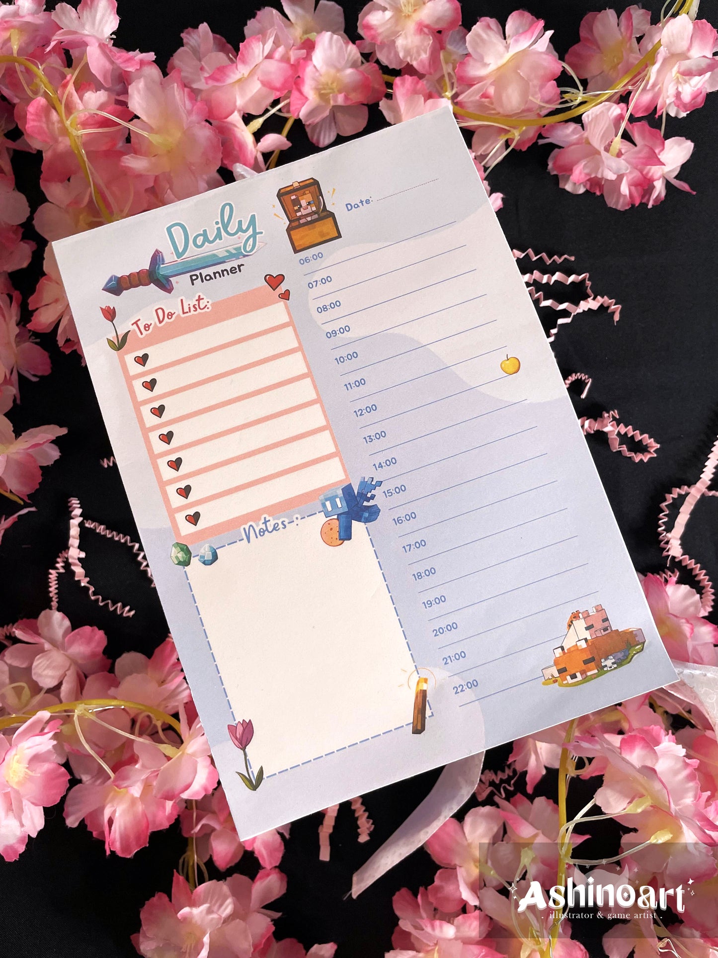 Minecraft Daily planner bloc-notes A5