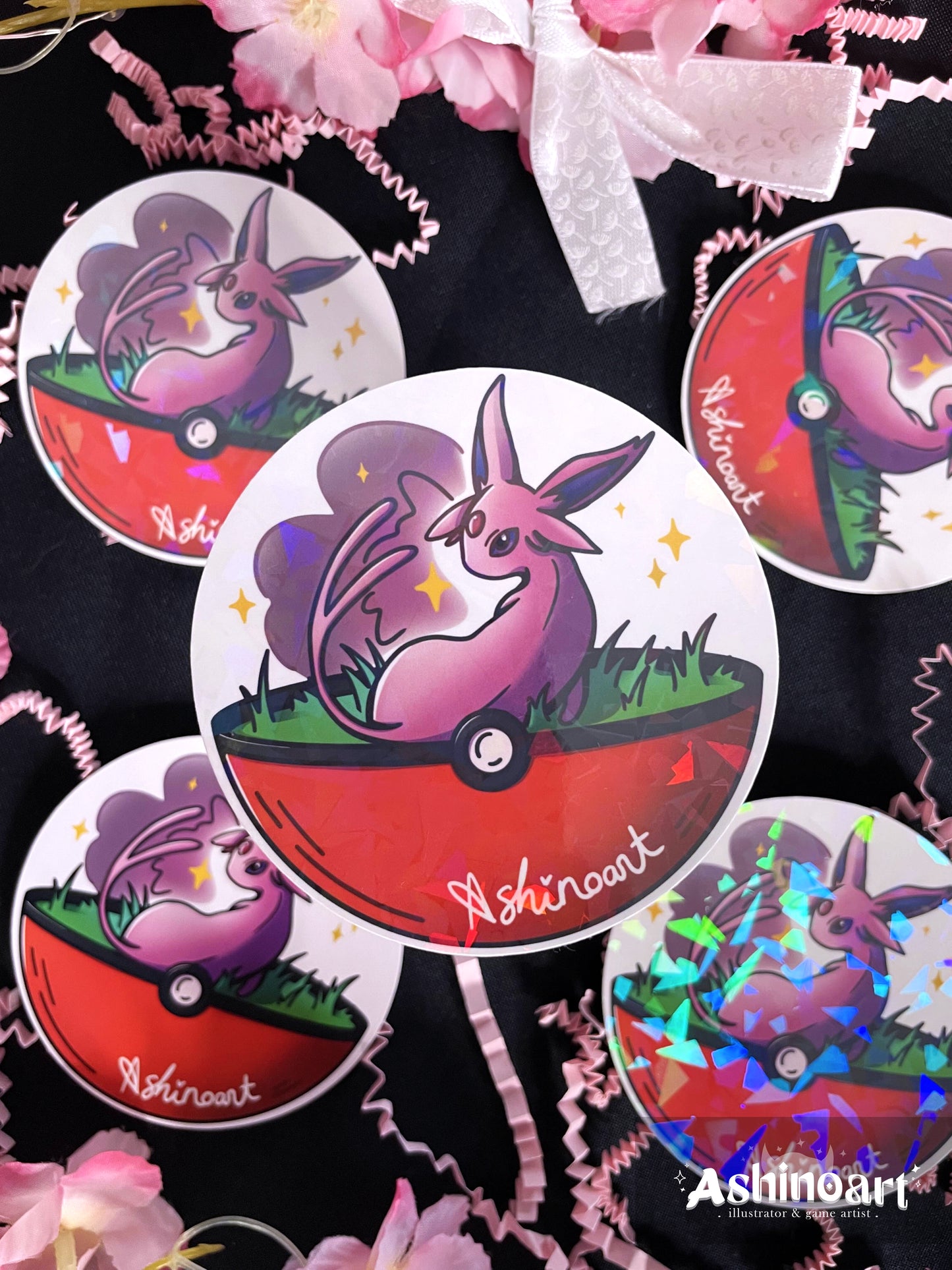 Sticker holographique Mentali (Pokemon)