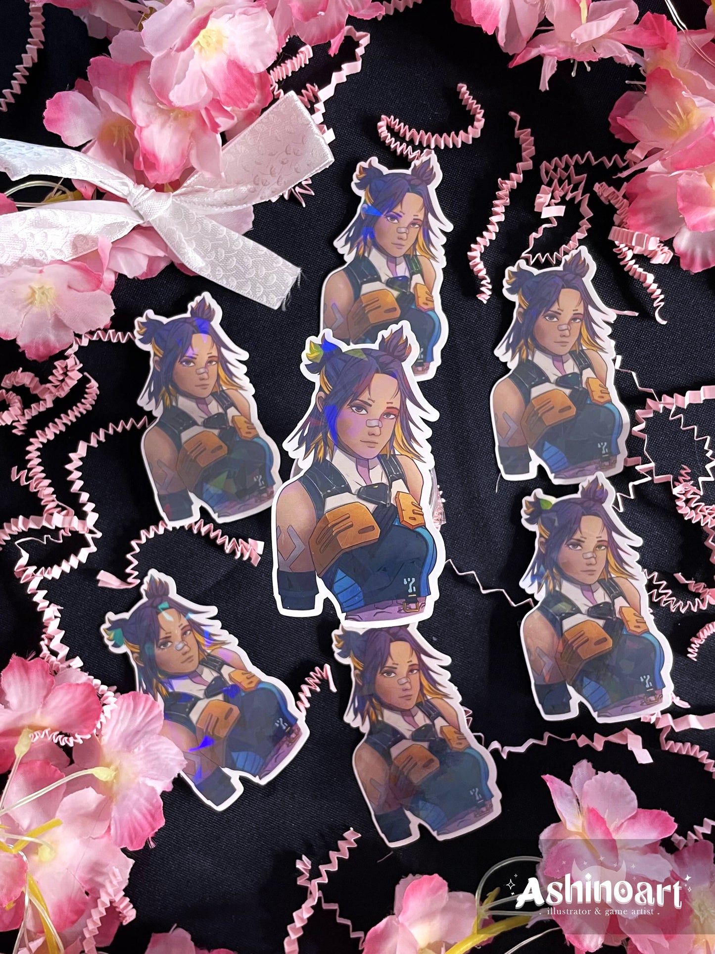 Neon Holographic Sticker (Valorant)