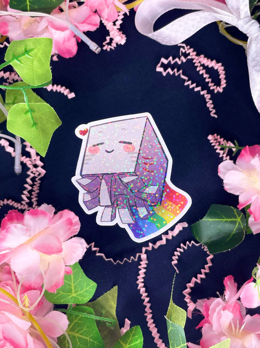 Sticker ghast holographique (Minecraft)
