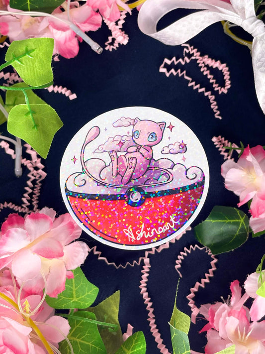 Sticker holographique Mew