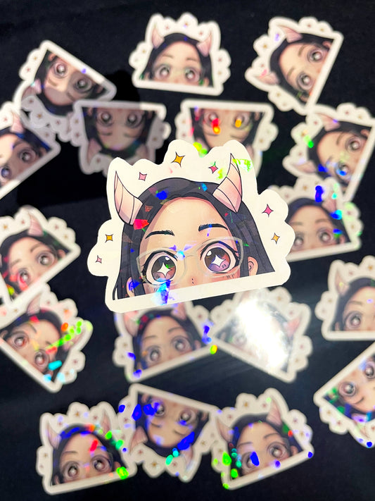 Holographic sticker Ashinoart