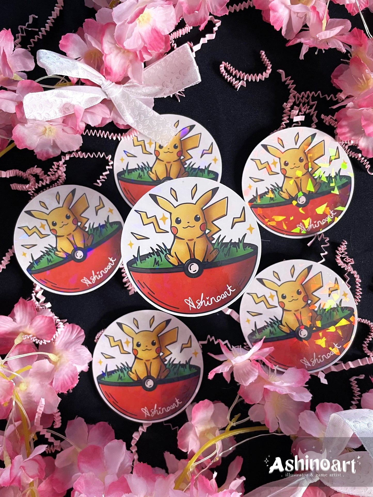 Sticker holographique Pikachu (Pokemon)