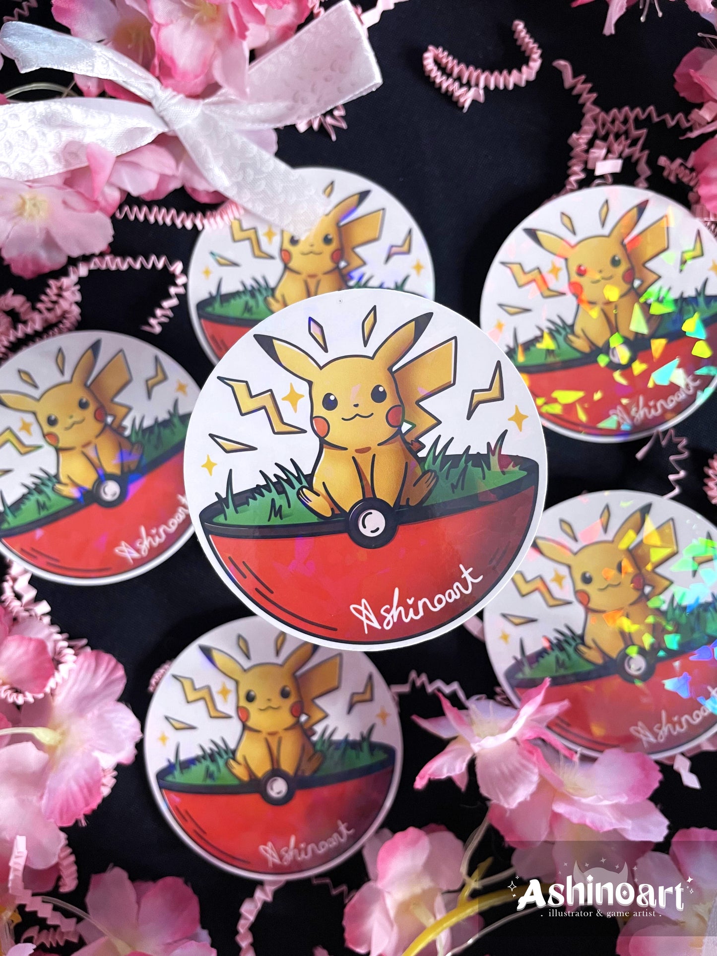 Sticker holographique Pikachu (Pokemon)